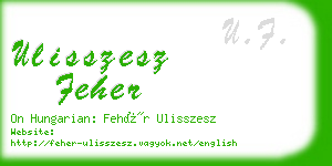 ulisszesz feher business card